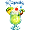 Tropisches Margarita-Glas
