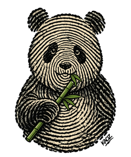 Panda Bamboo Ring Art