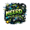 Graphisme néon Gamer Nerd