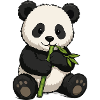 Cuddly Panda with Bamboo