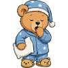 Schlafender Sternenbär im Pyjama