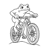 Frog on mountain bike