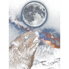 Klippschliefer, der den Mond anheult