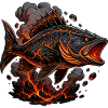 Lava Koi Flammender Fisch
