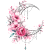 Floraler Halbmond mit Blüten