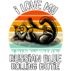Funny Russian Blue Cat