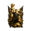 Sieger mit Goldflügeln