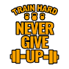 Train Hard Never Give Up Tee