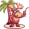 Moose Summer Palm Tree
