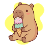Rêve de la glace capybara