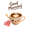 Morning coffee with a smile