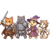 RPG Cats Dungeon Party Fantasy