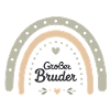 Boho Geschwisterdesign Regenbogen mit Schriftzug