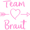 Team Bride Heart Arrow Design