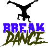 Breakdance Schriftzug Kontrast