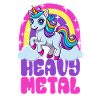 Einhorn Heavy Metal - Spruch