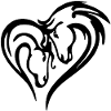 Pferdeherz (Schwarz)