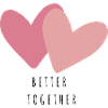 Double Hearts Pastel Better together friendship