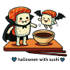 Sushi-Vampire zu Halloween
