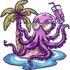 Oktopus Sommer Urlaub