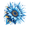 Eisblau Sonnenblume