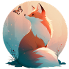 Fuchs mit Schmetterling