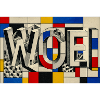 Mondrian Geometric Word Art
