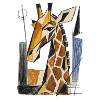 Kubistische Giraffengeometrie