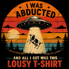 Abducted Cow UFO Retro Tee