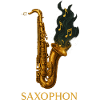 Saxophone in fire magic design