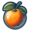 Orange Retro Stylized Badge