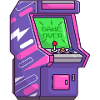 Neon Arcade Game Over