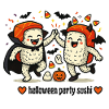 Sushi-Freunde feiern Halloween