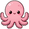 Squid Octopus Kawaii Gift Summer Holiday