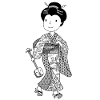 Kimono Geisha Shamisen Japan Phoenix