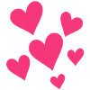 Scattered Pink Hearts