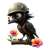 Corbeau Aventurier Casqué
