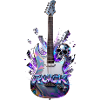 Holographic Skull Rock Guitar