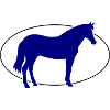 Kobaltblaues Pferd Silhouette