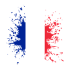 Éclaboussure du drapeau français