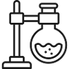 Crystal Lab Flask Line Art