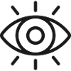 Augensichtlinien-Symbol Sichtbarkeitsbewusstsein A