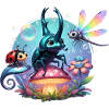 Cute Metallic Scarab and Friends