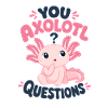 Axolotl-Fragen: Niedlicher pinker Axolotl