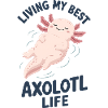Schwimmendes Axolotl-Leben