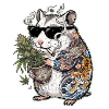 Cannabis Hamster Funny Japanese Tattoos