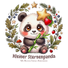 Kleiner Sternen Panda im Blattkranz