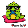 Gaming-Dino mit Controller