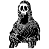Mona Lisa Schädel (Schwarz)