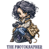 Cute Chibi Photographer on Camera Lens